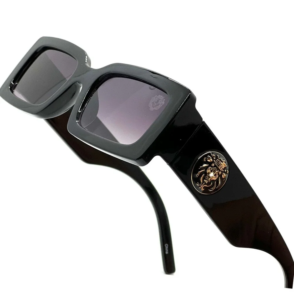 Sunglasses Mens Square Black Lens Outdoor Style Elegant‎ UV400 Protection Cholo